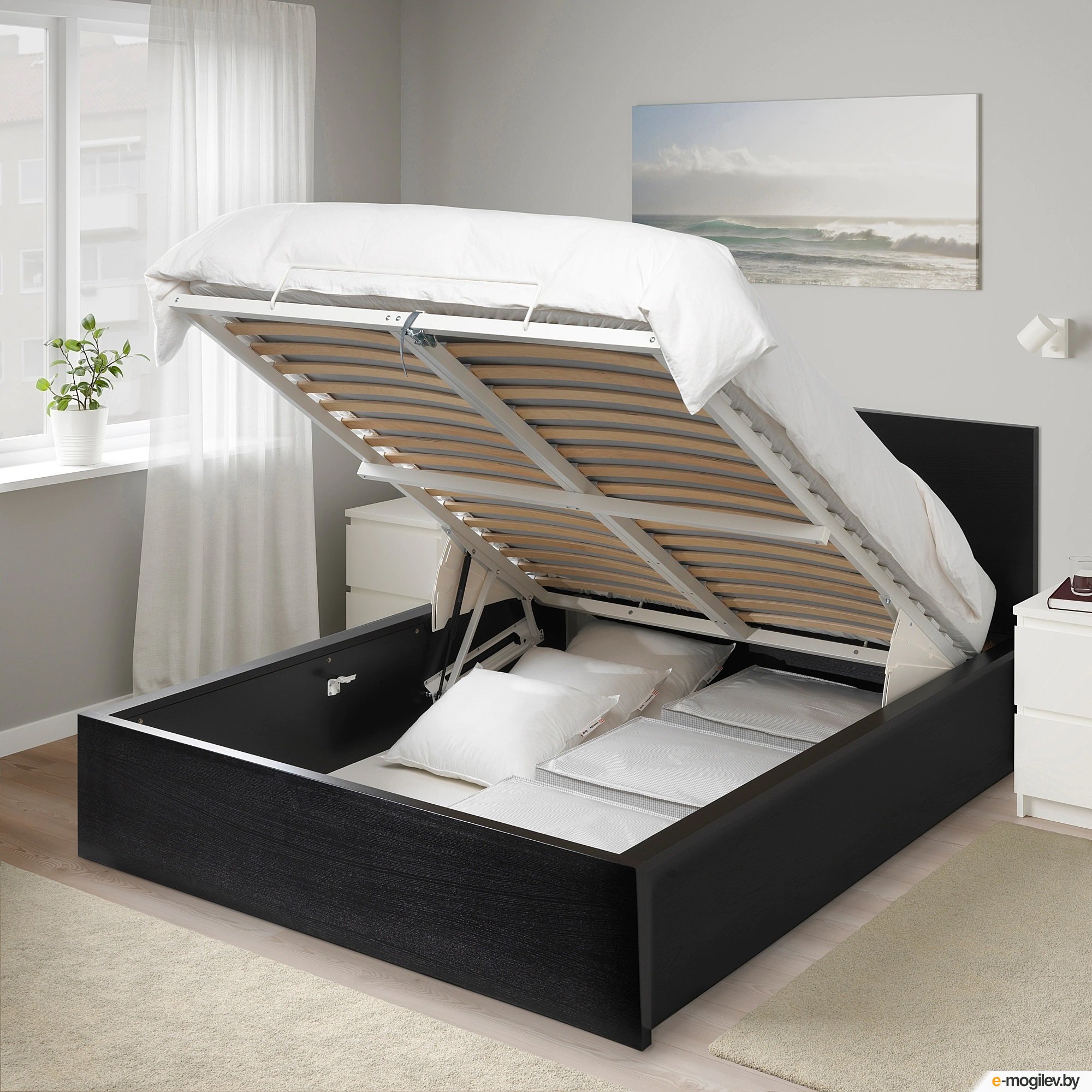Спб купить кровать с подъемным механизмом 160х200. Кровать МАЛЬМ икеа. Кровать икеа Malm 200 180. 160 200 Ikea Bed Malm. Ikea Malm кровать 160х200.