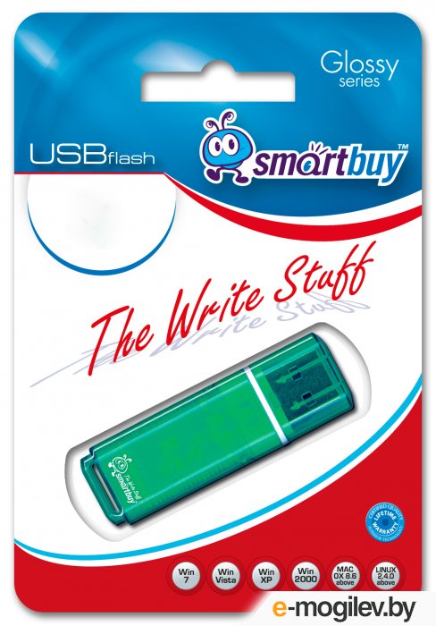 Usb flash накопитель SmartBuy Glossy Green 16GB (SB16GBGS-G)