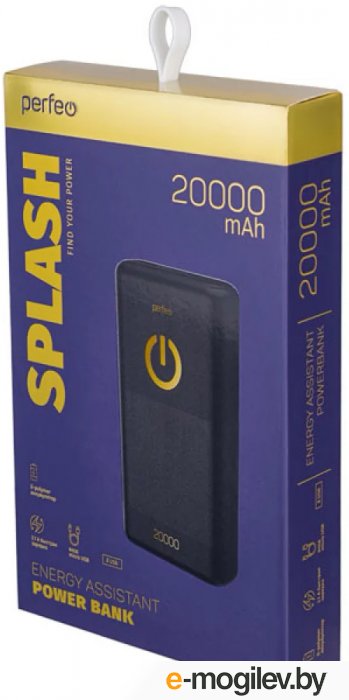 мобильные, внешние аккумуляторы Perfeo Powerbank 20000mAh Black PF_B4298