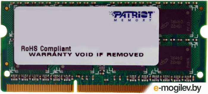 Память SO-DIMM DDR3 4096 Mb PC4-10660 Patriot PSD34G13332S