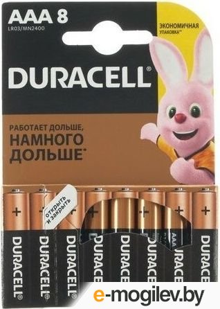 Комплект батареек Duracell Basic LR03 (8шт)