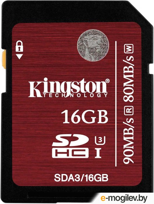 Карта памяти Kingston SDHC UHS-I U3 16GB (SDA3/16GB)