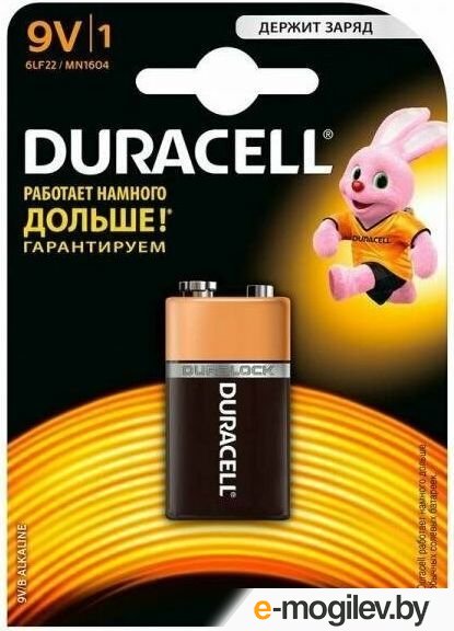 Батарейка PP3 (Крона) Duracell Basic 6LR61 1шт