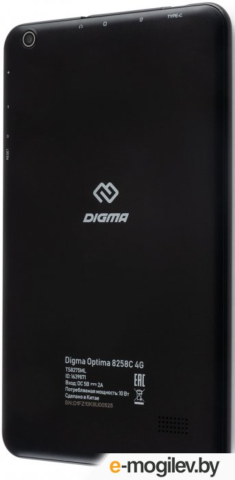 Digma Optima 8258C 4G (MediaTek MTK8765 4C 1.3Ghz/208Mb/32Gb/GPS/3G/Wi-Fi/Bluetooth/Cam/8/1280x800/Android)