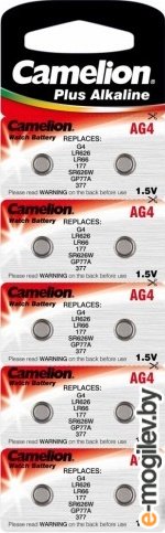 Батарейка (LR626x1шт.) - Camelion [AG4-BP10], Alkaline, блистер